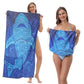 🥳Limited-time Special Price:£ 10.99!!!🏖️2-in-1 Convertible Beach Towel & Drawstring Backpack
