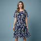 🌸 Limited Time Special Price:£ 14.99!!!✨ Women's Floral A-Line Party Dress – Double-Layer Chiffon, Elegant Print & Knee-Length Fit 👗