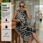 🎁Limited Time Special Price:£ 13.99💥Women's Leopard Print Sleeveless Midi Dress