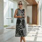 🎁Limited Time Special Price:£ 13.99💥Women's Leopard Print Sleeveless Midi Dress