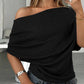 🔥Last Day Special Price:£ 14.99 !!!🔥Women's Asymmetrical Off-Shoulder Batwing Sleeve Top