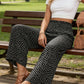 ⏳Limited-time Special Price:£ 12.99⏰Women's Smocked High Waist Wide Leg Pants – Flattering Elasticated Waist, Flowy Linen-Blend Trousers for Casual & Summer Outfits👖