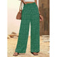 ⏳Limited-time Special Price:£ 12.99⏰Women's Smocked High Waist Wide Leg Pants – Flattering Elasticated Waist, Flowy Linen-Blend Trousers for Casual & Summer Outfits👖