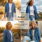 🧥 Last Week Special Price:£ 26.99✨ Women's Classic Button Front Denim Jacket – V-Neck, Breathable Fabric & Relaxed Fit 💙
