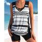 🔥Last Day Special Price:£ 13.99!!!🎁Women's Printed Tankini Swimsuit – 2-Piece Tummy Control Set 🌸
