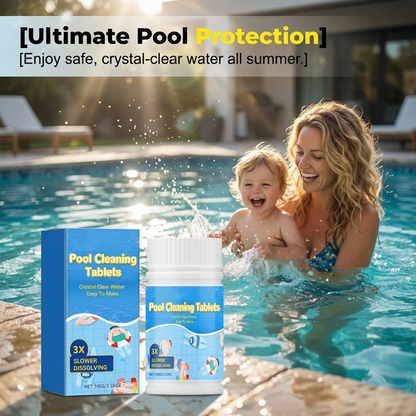 🥳Last Day Special Price:£7.99!!!🫧Pool Cleaning Tablets for Crystal Clear Water🧼