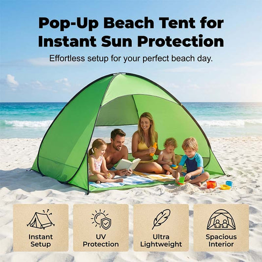 ⛺Summer Hot Sale 50% OFF🏖️Automatic pop-up beach tent – foldable for storage and reusable!
