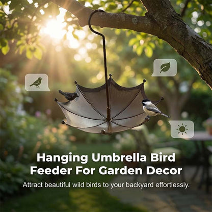☂️ Limited-time Special Price:£ 13.99!!!🕊️ Umbrella-shaped hanging feeder and waterer for birds