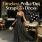 ⚫👗Last Day Special Price:£ 17.99!!!✨ Women's Polka Dot Strapless Dress - Elegant Vacation Essential! ✨