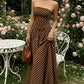 ⚫👗Last Day Special Price:£ 17.99!!!✨ Women's Polka Dot Strapless Dress - Elegant Vacation Essential! ✨