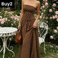 ⚫👗Last Day Special Price:£ 17.99!!!✨ Women's Polka Dot Strapless Dress - Elegant Vacation Essential! ✨