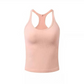 🥳Last Day Special Price:£ 14.99 !!!🏃‍♀️ Women's Ribbed Racerback Bra Tank – Built-in Shelf Bra, Breathable Cotton Blend, Great for Gym, Home or Street 👚💖