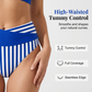 🏖️Summer Hot Sale - ONLY ￡14.99!!⚡50K+ SOLD!🌞🌊Two-Piece Color Block & Stripe Bikini Swimsuit