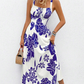 ⏳Limited-time Special Price:£ 17.99!!!⏰Women's Floral Print Spaghetti Strap Dress🌿👗