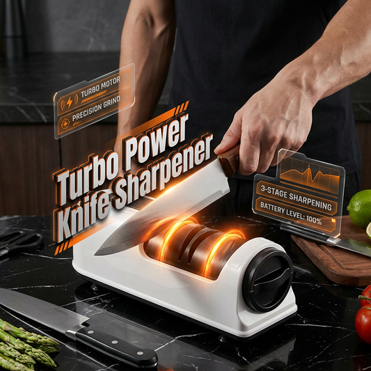 🔪 ONLY £13.99 NOW ! ⚡ 3-Stage Electric & Manual Knife Sharpener – Fast Polishing, Dual Mode & Labor-Saving Kitchen Design ✨