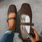 ☀️SUMMER SPECIAL PRICE:￡13.99!!🔥Suede-Finish Mary Jane Ballet Flats with Memory Foam Insole🥿✨