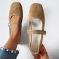 ☀️SUMMER SPECIAL PRICE:￡13.99!!🔥Suede-Finish Mary Jane Ballet Flats with Memory Foam Insole🥿✨