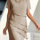 👗🍃Last Day Special Price:£17.99!!💥Elegant Pleated Chiffon Midi Dress