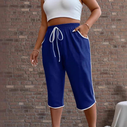 🏃‍♀️‍➡️👖Last Day Special Price:£ 13.99!!! ⏰Women's Drawstring Capri Pants with Pockets