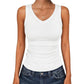⛱️Last Day Special Price￡9.99!!💞Women's V-Neck Ribbed Knit Tank Top