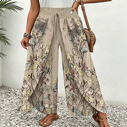🌷Summer Cool Deal: ONLY ￡14.99!!✨️🎉Women's Printed Wide-Leg Drawstring Trousers