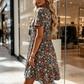 👗Last Day Special Price:£15.99!!!🌸Women's Summer Floral V-Neck Short Sleeve Dress