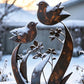 🌸Time-Limited Special Price:£12.99!!!⏰Rustic Bird & Flower Metal Garden Stake🐦