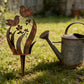 🌸Time-Limited Special Price:£12.99!!!⏰Rustic Bird & Flower Metal Garden Stake🐦
