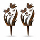 🌸Time-Limited Special Price:£12.99!!!⏰Rustic Bird & Flower Metal Garden Stake🐦