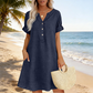 👗Last Day Special Price ￡15.99!!✨👗Women's V-Neck Tunic Dress – Relaxed Fit, Pockets & Breathable