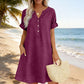 👗Last Day Special Price ￡15.99!!✨👗Women's V-Neck Tunic Dress – Relaxed Fit, Pockets & Breathable