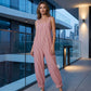 🌸Limited-time Special Price:£18.99!!⏳Women's Casual Striped Spaghetti Strap Jumpsuit👖