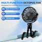 🏖️Summer Day Special Price:£8.99!!❄️Mini Handheld Multi-Function Octopus Fan🐙