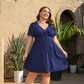 💗LAST DAY SALE 50% OFF⚡50K+ SOLD!!👗Elegant V-Neck Twist Front Dress with Pockets