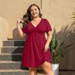 💗LAST DAY SALE 50% OFF⚡50K+ SOLD!!👗Elegant V-Neck Twist Front Dress with Pockets