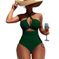 👙Limited-time Special Price:£12.99!!🌊Criss Cross Halter Neck High Waisted One-Piece Swimsuit