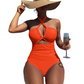 👙Limited-time Special Price:£12.99!!🌊Criss Cross Halter Neck High Waisted One-Piece Swimsuit