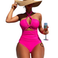 👙Limited-time Special Price:£12.99!!🌊Criss Cross Halter Neck High Waisted One-Piece Swimsuit