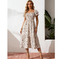 🌸2026 Summer Hot Sale 50% OFF!✨Square Neck Floral Midi Dress – Smocked Bodice, Flowy Tiered Skirt, Romantic🌸