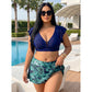 🏖️Summer Hot Sale 50% OFF🌊Women's Tropical Print Two-Piece Skirted Swimsuit👙🌴❤️