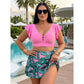 🏖️Summer Hot Sale 50% OFF🌊Women's Tropical Print Two-Piece Skirted Swimsuit👙🌴❤️