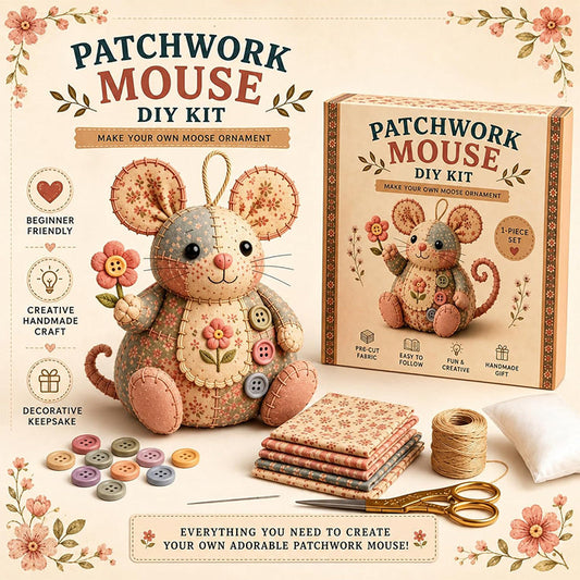 🥳2026 HOT SALE 64%OFF Only￡10.99 🥳💞35K+ SOLD! ！🐭Handcrafted Vintage Mouse Plush Sewing Kit