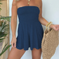 🏆Limited Time Special Price ￡13.99!!💥Women Strapless Tube Dress Summer Beach Ruched Romper