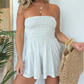 🏆Limited Time Special Price ￡13.99!!💥Women Strapless Tube Dress Summer Beach Ruched Romper