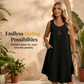 👗Last Day Promotion 50% OFF👗Women Casual Sleeveless Ruffle Dress – Breezy Casual Midi Dress ✨