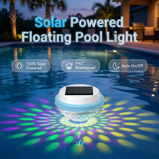 🎁🏆Surprise Price: Only £10.99!!!💥Solar Floating Pool Lights with Remote Control — RGB Colour-Changing, IP68 Waterproof, 16 Lighting Modes