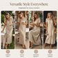 🥳SUMMER HOT SALE🥳💞50K+ SOLD!💥50% OFF! 👗Women's Short Sleeve V-Neck Maxi Dress
