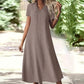 🥳SUMMER HOT SALE🥳💞50K+ SOLD!💥50% OFF! 👗Women's Short Sleeve V-Neck Maxi Dress