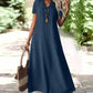 🥳SUMMER HOT SALE🥳💞50K+ SOLD!💥50% OFF! 👗Women's Short Sleeve V-Neck Maxi Dress