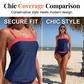 ⏳Summer Day Special Price:£13.99!!!🩱Women Two-Piece Tankini Color Block Conservative Swimsuit Set